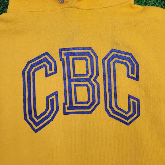 Vintage 80s JERZEES Hoodie Womens M/L 19x25 Yellow Arch USA - Picture 12 of 14